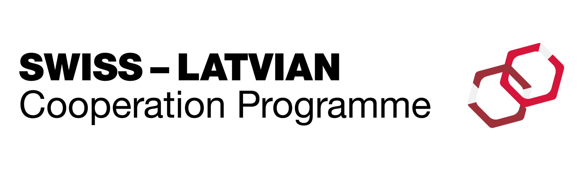 Šveices-Latvijas sadarbības programmas logo angļu valodā
