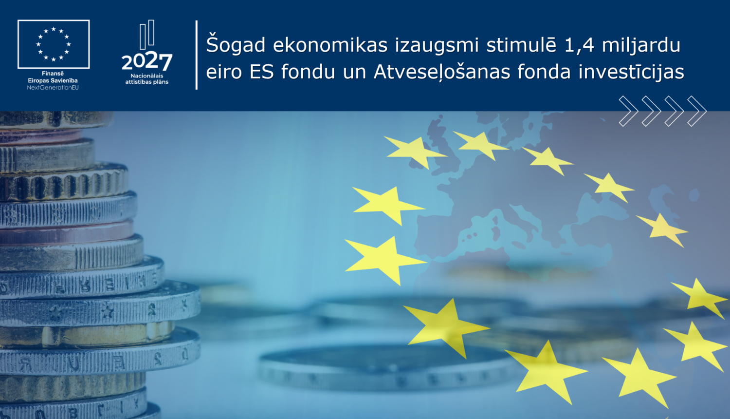 Eiro monētas saliktas viena virs otras, ES karoga zvaigznes