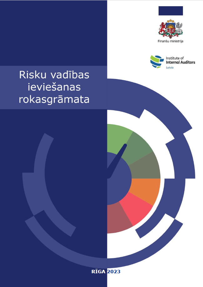 Risku vadības ieviešanas rokasgrāmatas vāka noformējums