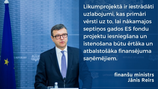 finanšu ministrs par ES fondiem