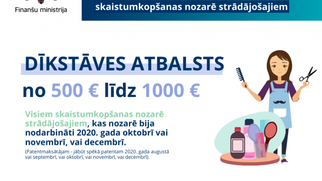 Dīkstāves atbalsts skaistumkopšanas nozarei