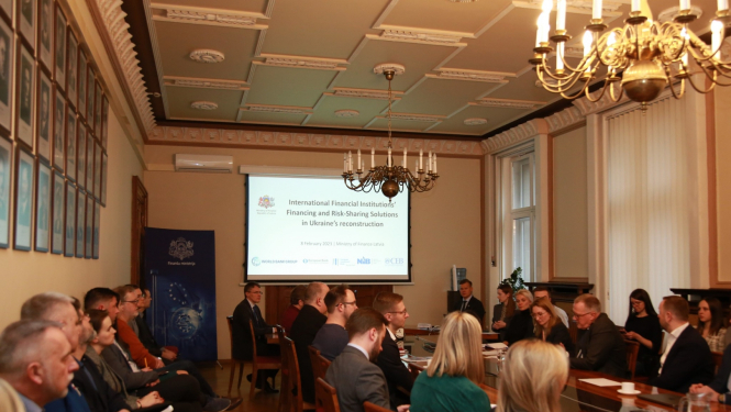 Seminārs uzņēmumiem par iespējām piesaistīt starptautisko finanšu institūciju finansējumu Ukrainas rekonstrukcijas projektu īstenošanā
