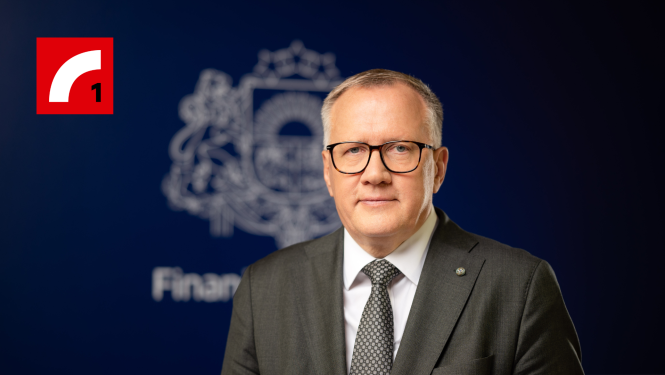 Finanšu ministra Arvila Ašeradena portrets 