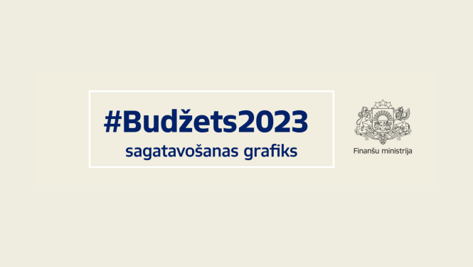 Bilde ar tekstu #Budžets2023 sagatavošanas grafiks