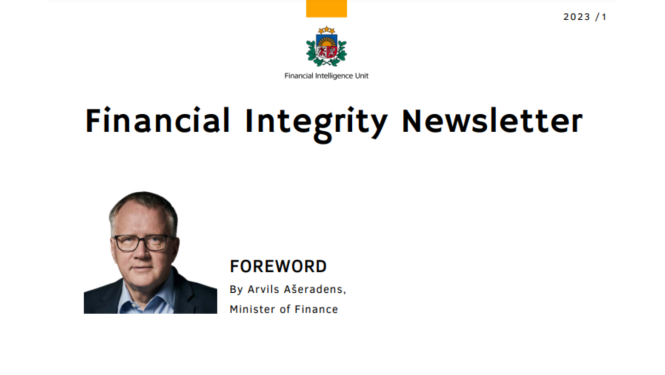 Finanšu ministra A.Ašeradena foto uz balta fona un teksts