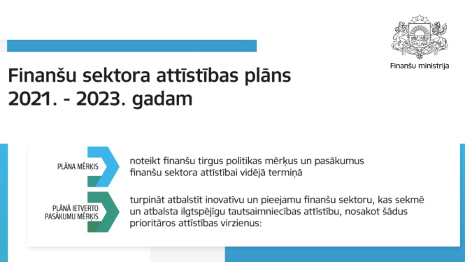 Infografika par finanšu sektora attīstības plānu