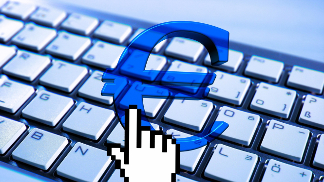 eiro simbols un klaviatūra