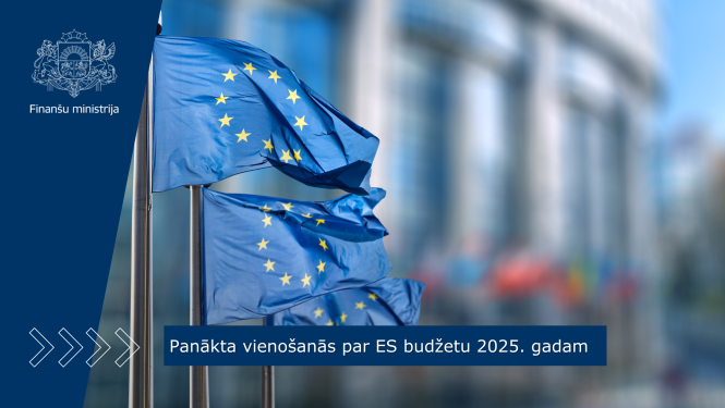 informatīvs attēls ar ES karogiem