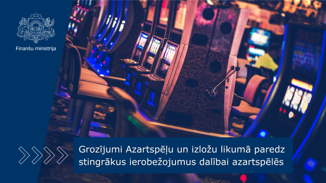Grozījumi Azartspēļu un izložu likumā paredz stingrākus ierobežojumus dalībai azartspēlēs. Attēlā spēļu automāti spēļu zālē