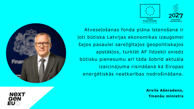 Vizuāls materiāls: finanšu ministra citāts