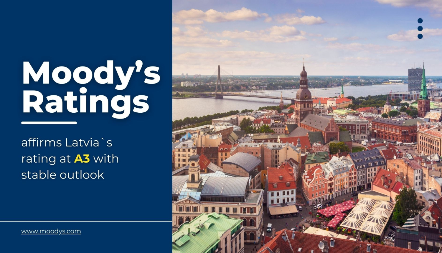 Moody`s affirms Latvia`s rating at A3 with stable outlook