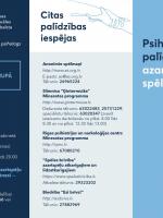 Psiholoģiska palīdzība azartspēļu spēlētājiem[1/2] 18.06.2020