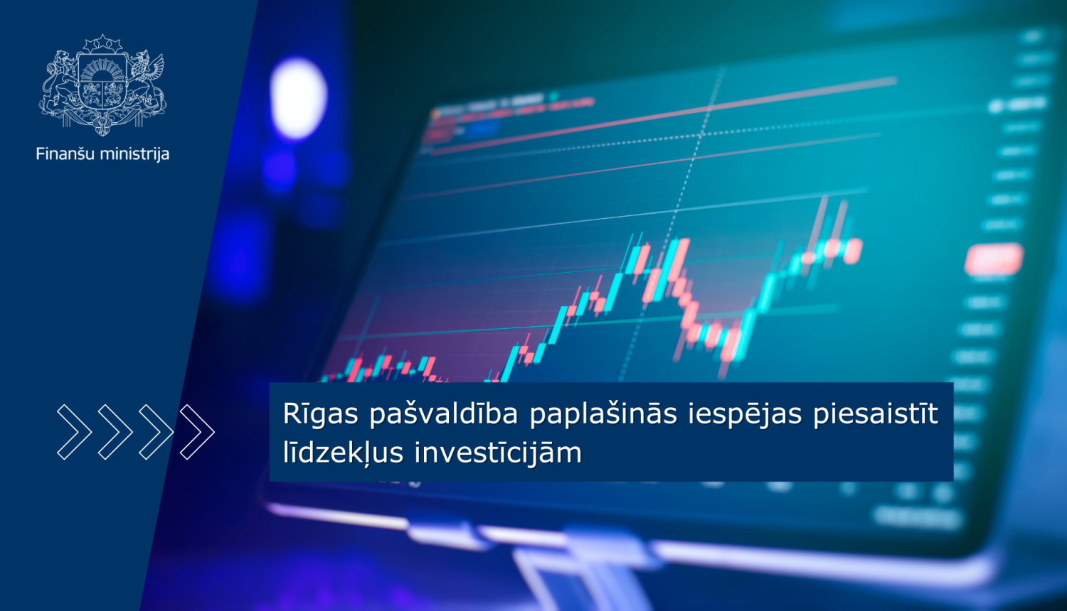 Attēlā redzams monitora ekrāns, kurā redzamas finanšu datu līknes